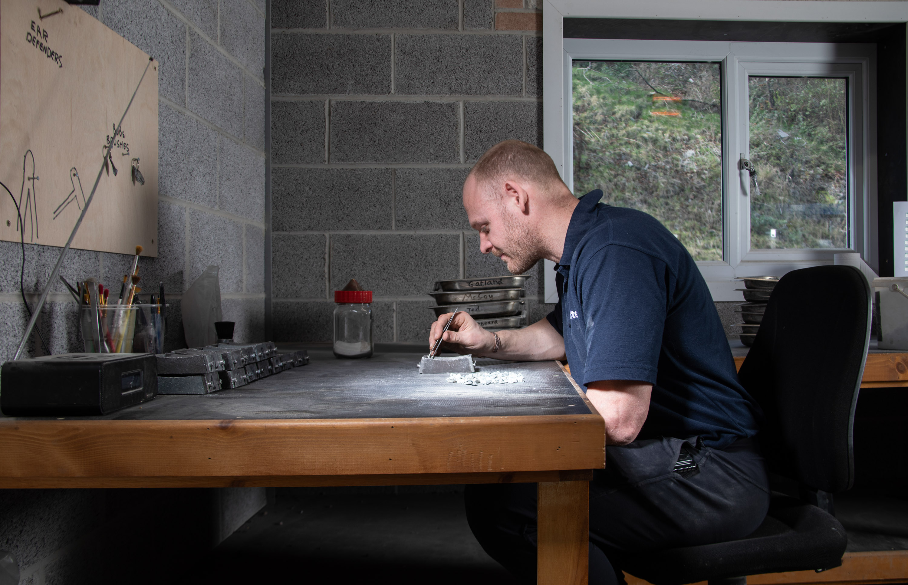 Sorting materials for testing